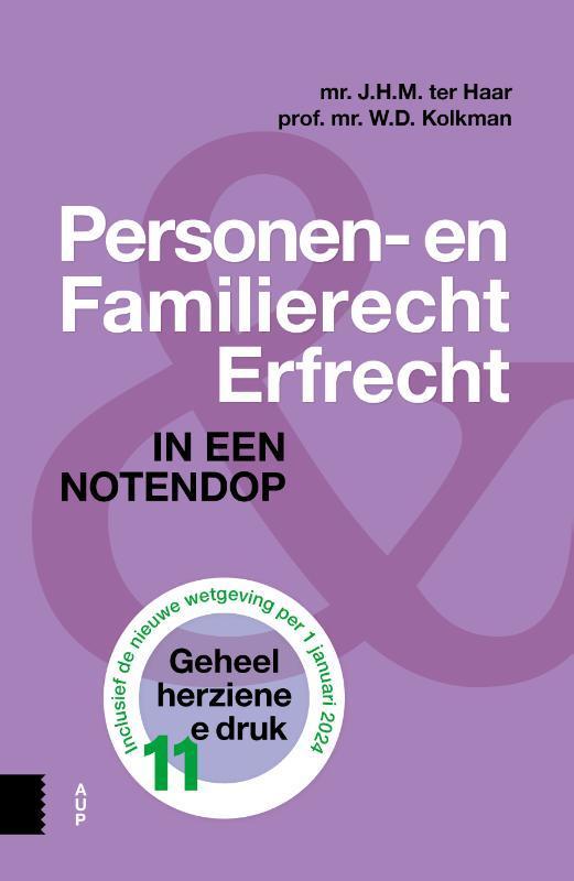 Personen  en Familierecht en Erfrecht 9789048563203, Boeken, Studieboeken en Cursussen, Zo goed als nieuw, Verzenden