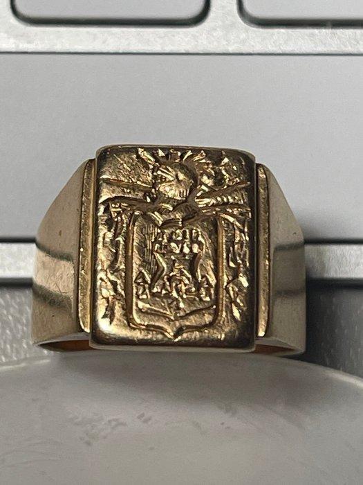 Zegelring - 18 karaat Geel goud - S. XIX Gegraveerd goud, Sieraden, Tassen en Uiterlijk, Antieke sieraden