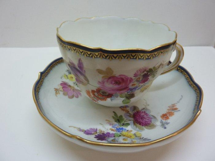 Kop en schotel - MEISSEN PORSELEIN - Antiek hand, Antiek en Kunst, Antiek | Glas en Kristal