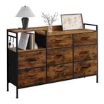 Ladekast met 8 Lades en Laadstation – Vintage Hout Design, Huis en Inrichting, Kasten | Ladekasten, 100 tot 150 cm, Verzenden