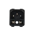 ProRide C14 IEC-Connector Chassisdeel met Zekeringhouder -, Doe-het-zelf en Verbouw, Verzenden, Nieuw