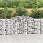 vidaXL Schanskorven 3 st gewelfd 300x30x100/120 cm ijzer, 100 cm of meer, Verzenden, Nieuw, Metaal