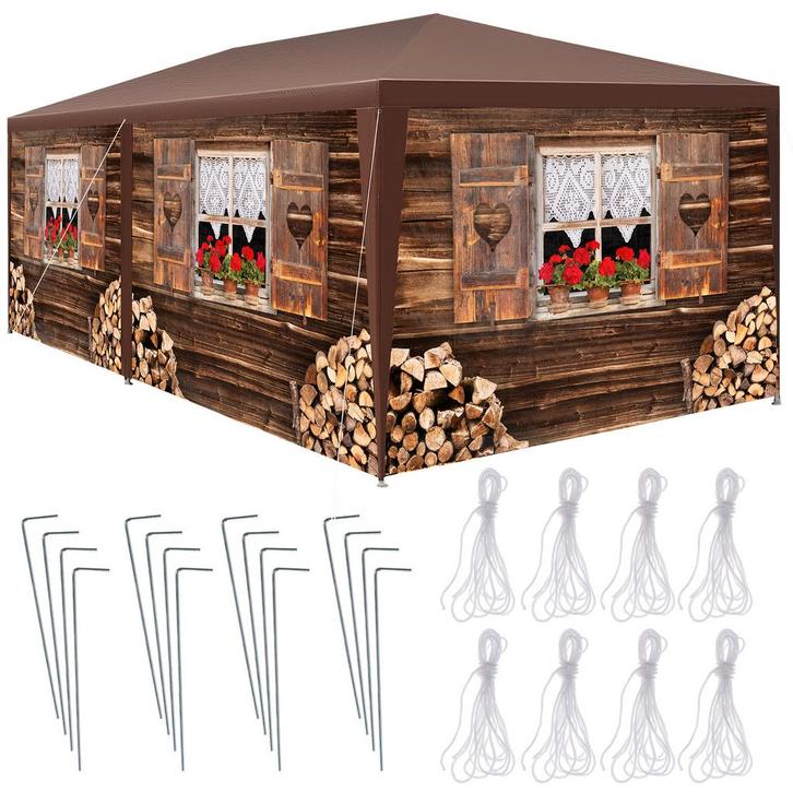 Paviljoen Almchalet met verwijderbare zijdelen - 6 m, Tuin en Terras, Partytenten, Verzenden