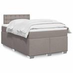 vidaXL Boxspring met matras stof taupe 120x190 cm, Huis en Inrichting, Slaapkamer | Bedden, Verzenden, Nieuw, 190 cm of minder