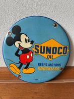 Mickey Mouse - 1 Reclamebord - SUNOCO OIL KEEPS MOTORS, Verzamelen, Nieuw