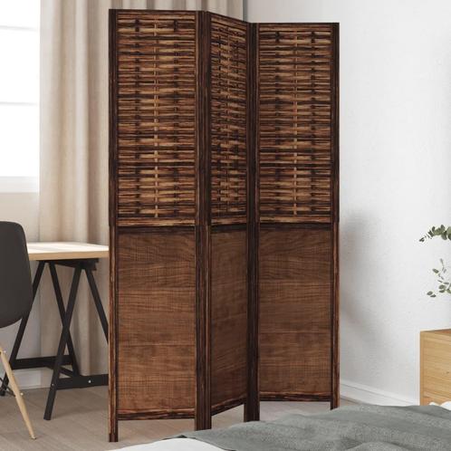 vidaXL Kamerscherm met 3 panelen massief paulowniahout, Huis en Inrichting, Woonaccessoires | Kamerschermen, Nieuw, Verzenden