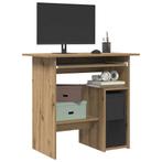 vidaXL Bureau 80x45x74 cm bewerkt hout artisanaal eikenkleur, Huis en Inrichting, Bureaus, Verzenden, Nieuw