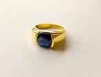 Ring - 18 karaat Geel goud Saffier - 8,25 ct., geen hitte,, Sieraden, Tassen en Uiterlijk, Ringen, Nieuw