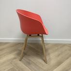 Tweedehands Hay eetkamerstoel rose /oranje, kunststof - hout, Huis en Inrichting, Stoelen, Ophalen of Verzenden, Nieuw, Stof, Eén