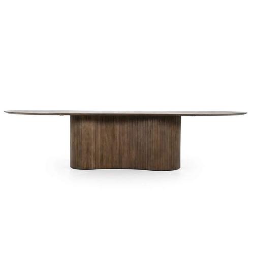 Eettafel Jordy - 300cm - Bruin - 96155 - eettafel, Huis en Inrichting, Tafels | Eettafels, Nieuw, Overige materialen