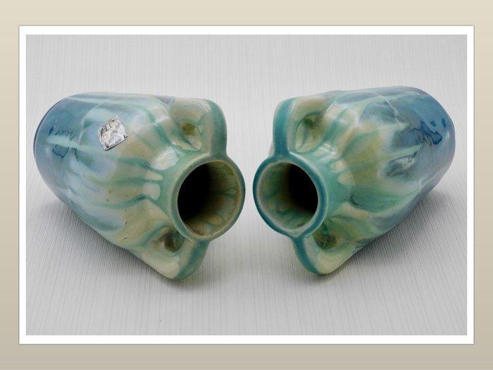 Faïence de Thulin - Vaas (2) - FT 391 - Keramiek, Aardewerk, Antiek en Kunst, Kunst | Designobjecten