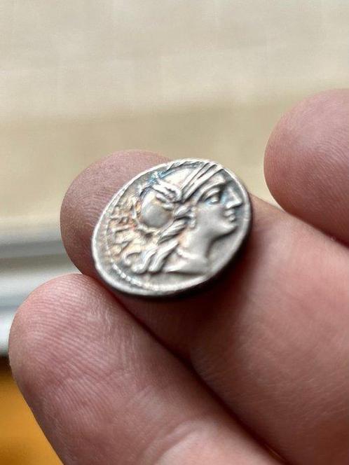 Romeinse Republiek. L. Rutilius Flaccus, 77 BC. Denarius, Postzegels en Munten, Munten | Europa | Niet-Euromunten
