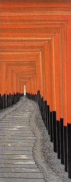 The 1000 Torii at Kyotos Fushima Inari Shrine - Teruhide, Antiek en Kunst