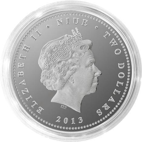 Niue. 2 Dollars 2013 Endangered Species – 1oz Silver Coin –, Postzegels en Munten, Munten | Europa | Niet-Euromunten