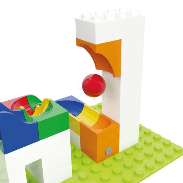 Hubelino knikkerbaan aanvulset met katapult - 41 delig, Kinderen en Baby's, Speelgoed | Bouwstenen, Nieuw, Verzenden