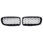 Diamond Grillen Glans Zwart BMW 3 Serie F30 F31 B1455, Nieuw, Voor, BMW