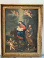 Franse school (XVII) - La fuite en Egypte, Antiek en Kunst, Kunst | Schilderijen | Klassiek