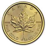 Gouden Canadian Maple Leaf 1/4 oz 2020 (maar 5% boven spot), Postzegels en Munten, Verzenden, Noord-Amerika, Losse munt, Goud