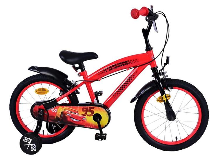 Disney Cars Kinderfiets - Jongens - 16 inch - Rood - Twee, Fietsen en Brommers, Fietsen | Kinderfietsjes, Nieuw, Verzenden