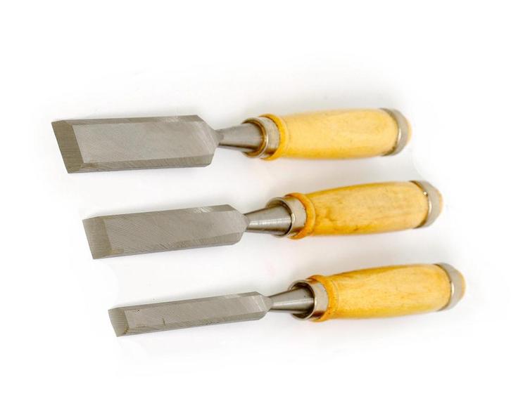 Set houtbeitels 12, 18 en 24 mm diameter, Doe-het-zelf en Verbouw, Gereedschap | Handgereedschap, Nieuw, Ophalen of Verzenden