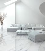 Marmerlook vloertegel Varenna Carrara gepolijst wit 37,5x75, Nieuw, Keramiek, 20 tot 40 cm, Ophalen of Verzenden