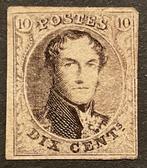 België 1851 - Leopold I Medaillon 6 - 10c centimes Bruin -, Gestempeld