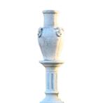 Tuinvaas met ringen op sokkel - 135 cm - steen, Tuin en Terras, Tuinvazen, Ophalen of Verzenden, Nieuw