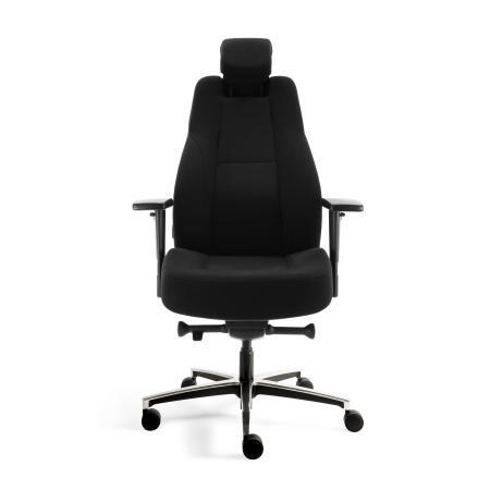 (MDK-107441) B1 24-uur stoel &ndash; Mirage stof zwart, Huis en Inrichting, Bureaus, Bureau, Nieuw, In hoogte verstelbaar, Met wielen