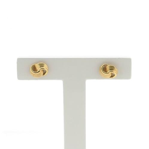Gouden oorstekers als knoop (subtiele oorstekers), Sieraden, Tassen en Uiterlijk, Oorbellen, Overige kleuren, Gebruikt, Goud, Ophalen of Verzenden