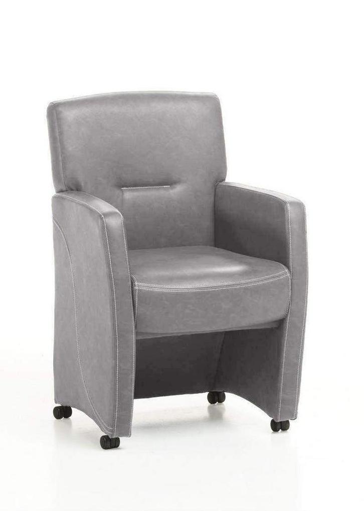 Eetkamerstoel Cindy - eetkamerstoelen - Zilver, Huis en Inrichting, Stoelen, Nieuw, Stof