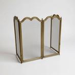 Openhaard accessoire - 4 x deel opvouwbare vuurhek - Messing