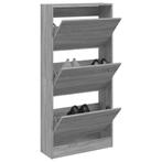 vidaXL Schoenenkast 60x21x125,5 cm bewerkt hout grijs sonoma, Huis en Inrichting, Verzenden, Nieuw