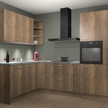 Chocolade Eiken keuken Cognac 99793, Huis en Inrichting, Keuken | Complete keukens, Verzenden