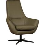 Leren draaifauteuil Treat - Toledo Olive (olijf/goen), Nieuw, Ophalen of Verzenden, 75 tot 100 cm, Industrieel, Modern
