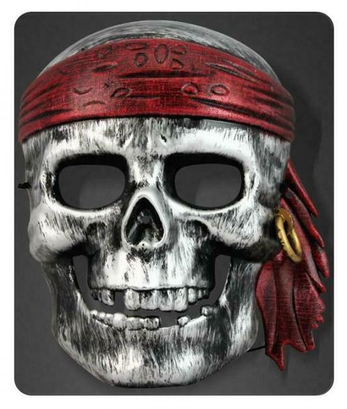 Piraten Masker Zilver, Hobby en Vrije tijd, Feestartikelen, Nieuw