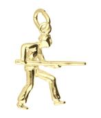 Gouden Biljarter ketting hanger, Sieraden, Tassen en Uiterlijk, Kettinghangers, Verzenden, Nieuw