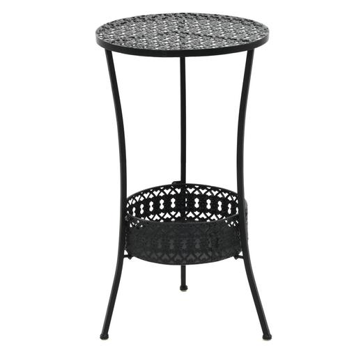 vidaXL Bistrotafel 40x70 cm metaal zwart, Tuin en Terras, Tuintafels, Nieuw, Metaal, Verzenden