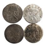 Nederland. Silver 4x 2 Stuivers Double Wapenstuiver Coins