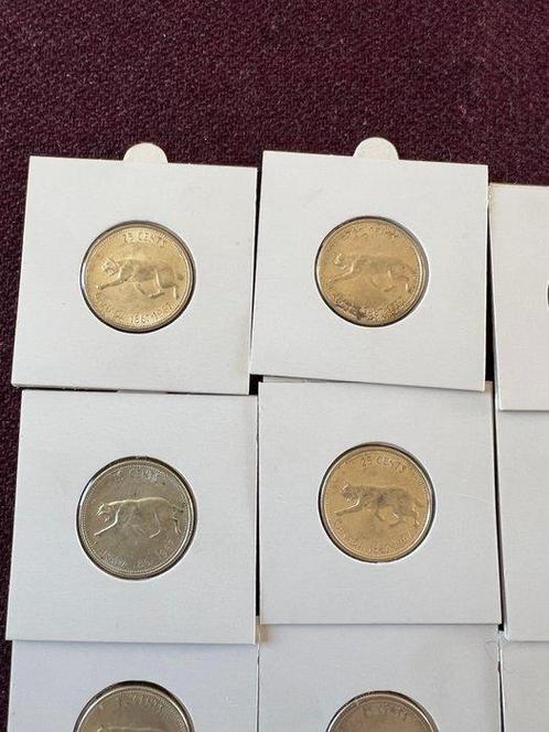 Canada. 25 Cents 1967/ Lot of 19- silver .800 (Zonder, Postzegels en Munten, Munten | Europa | Niet-Euromunten