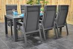 Veneto Tafel 220 Keramischblad met 6 Birmingham Verstelbare, Tuin en Terras, Tuinsets en Loungesets, 6 zitplaatsen, Ophalen of Verzenden