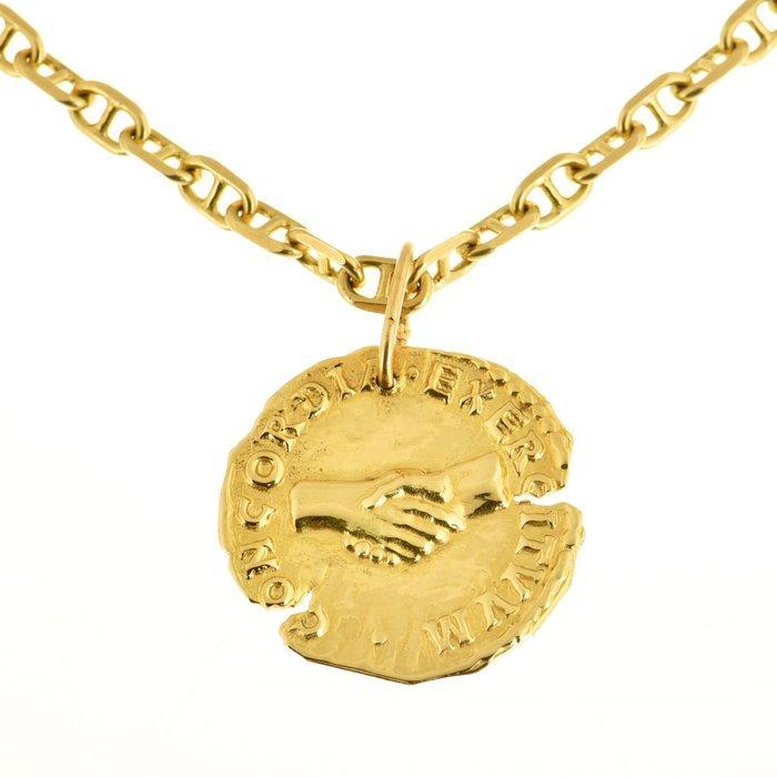 Ketting met hanger - 14 karaat Geel goud, Sieraden, Tassen en Uiterlijk, Antieke sieraden