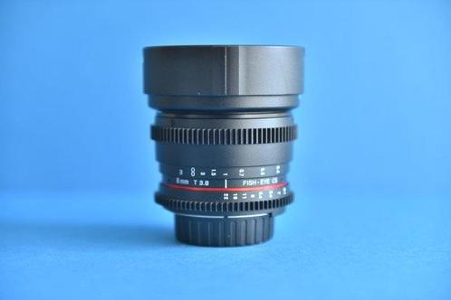 Samyang Optics Fisheye CS 8mm T3.8 + accessoires * FOR NIKON, Audio, Tv en Foto, Fotocamera's Analoog