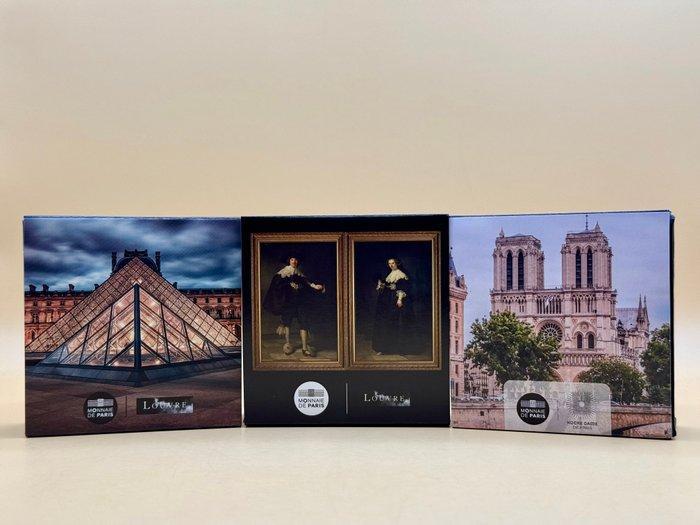 Frankrijk. 2 Euro / 10 Euro 2025 Musée du Louvre + Notre, Postzegels en Munten, Munten | Europa | Euromunten