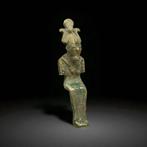 Replica van het oude Egyptisch Bronzen standbeeld van God, Antiek en Kunst