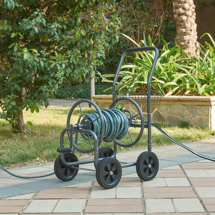 Slangwagen met handmatige haspel voor tuinslang max. 65m sta, Tuin en Terras, Hand-tuingereedschap, Verzenden