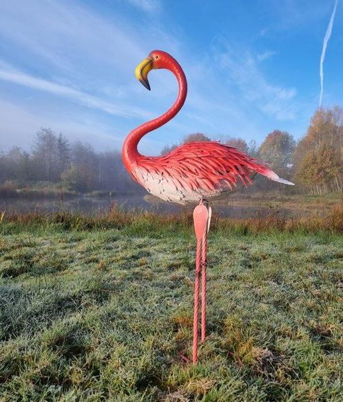 Figuur - Lifelike Flamingo - IJzer, Antiek en Kunst, Curiosa en Brocante