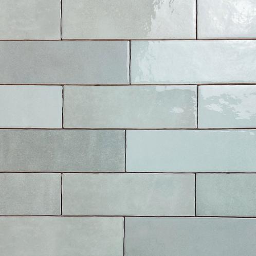 Equipe wandtegel artisan aqua 6,5x20 random licht blauw, Doe-het-zelf en Verbouw, Tegels, Wandtegels, Nieuw, 10 m² of meer, Keramiek
