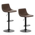 LIVSK Set van 2 Hoogte Verstelbare Barkrukken - 360° Draaiba, Huis en Inrichting, Verzenden, Nieuw