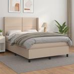 vidaXL Boxspring met matras kunstleer cappuccinokleurig, Overige materialen, Bruin, Verzenden, Nieuw