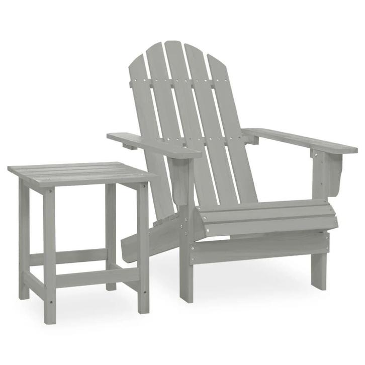 Tuinstoel Adirondack Grijs | OP = OP | Comfortabel Relaxen, Tuin en Terras, Tuinstoelen, Nieuw, Hout, Ophalen of Verzenden